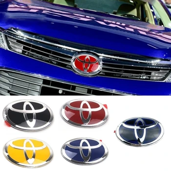 

Front Emblem Rear Trunk Badge Steering Wheel Center Sticker For Toyota Land Cruiser Prado RAV4 HighLander Camry Yaris Corolla