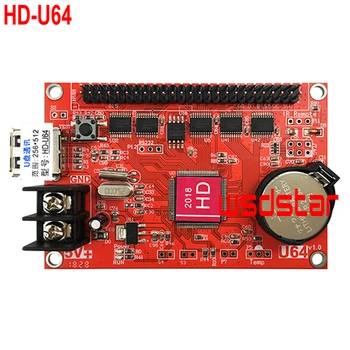 

HUIDU HD-U64 1*50 Pin 512*256 2048*64 USB LED control card Single & Dual Color LED control card HD U64 3pcs/lot