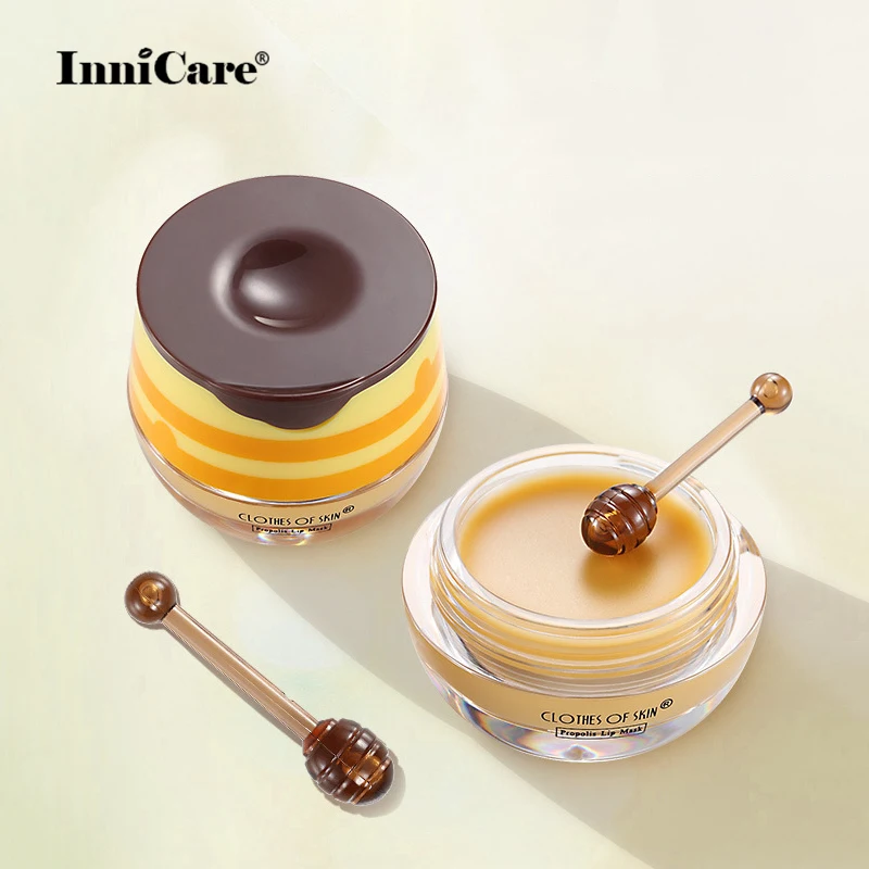 Innicare Propolis Lip Mask Moisturizing Anti Wrinkle Lip Cream Nourishing Lips Care Labial Membrane Korean Skin Care Products