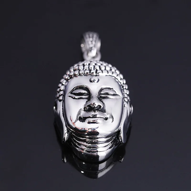 

Hot Sale Charms Men's High Quality 316L Stainless Steel Buddha Pendant Necklace free chain