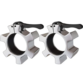

2pcs Fitness Cross Training Barbell Collar Clamps Weight Lifting Tool Locking Clip Quick Release Non-Slip For 2.0" Olympic Bars
