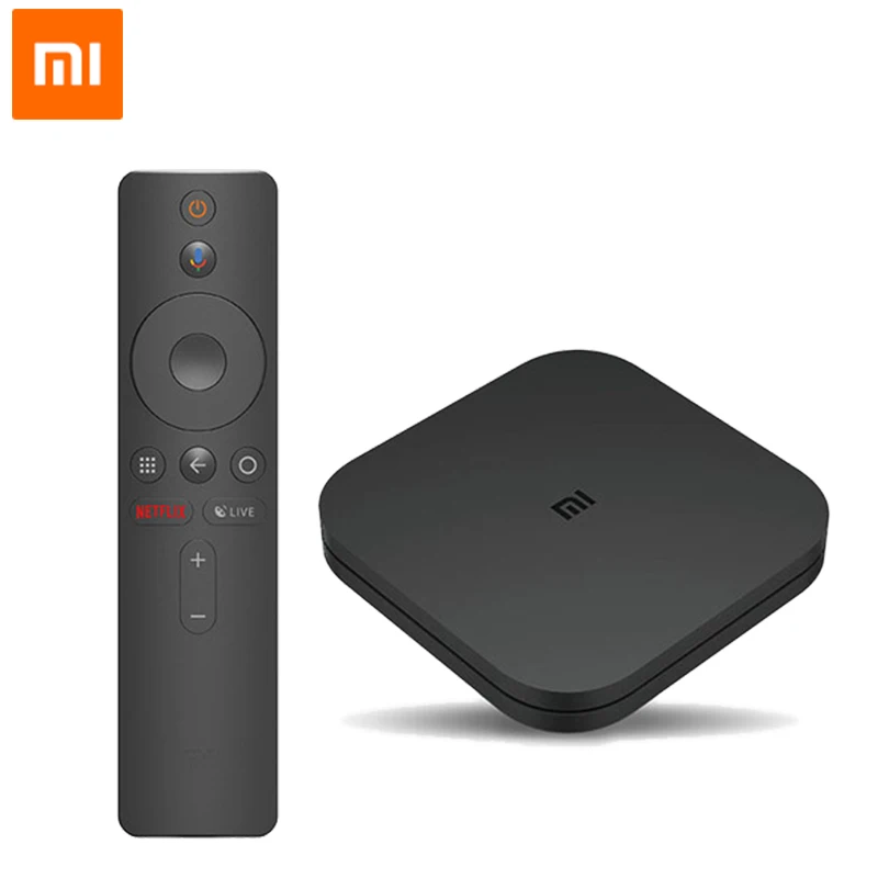 Глобальная версия Xiaomi Mi ТВ-приставка S Android 8,1 4K HDR 2G 8G WiFi Google Cast Netflix Медиаплеер Smart control телеприставка BT4.2 - Цвет: Black