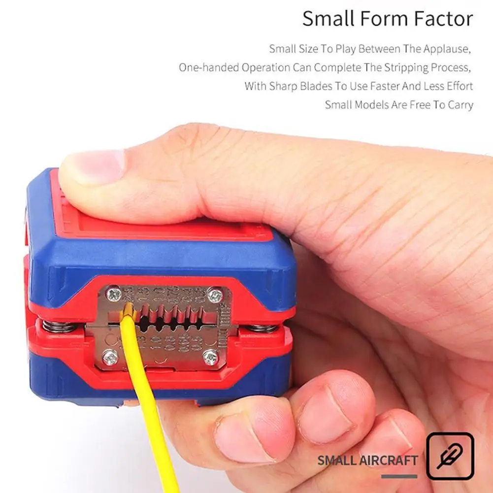 Buen trato Multi-Cable de función Stripper de pelado de cables cortador de alambre herramienta que prensa de Stripper cuchillo alicates Crimper Mini portátil neQKMD01EbX
