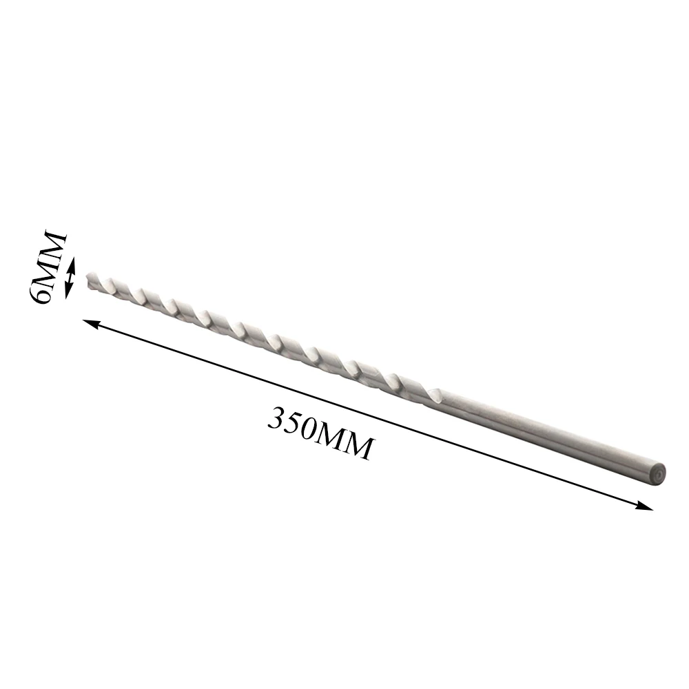 

6mm Diameter Extra Long HSS Straight Shank Auger Twist Drill Bit 350mm Length for Electric Drills