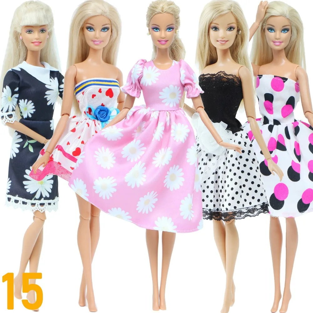 Éadaí do doll Barbie 5 píosaí - gabhálais éadaí tacair éagsúla - coigilteas, image size:1000x1000