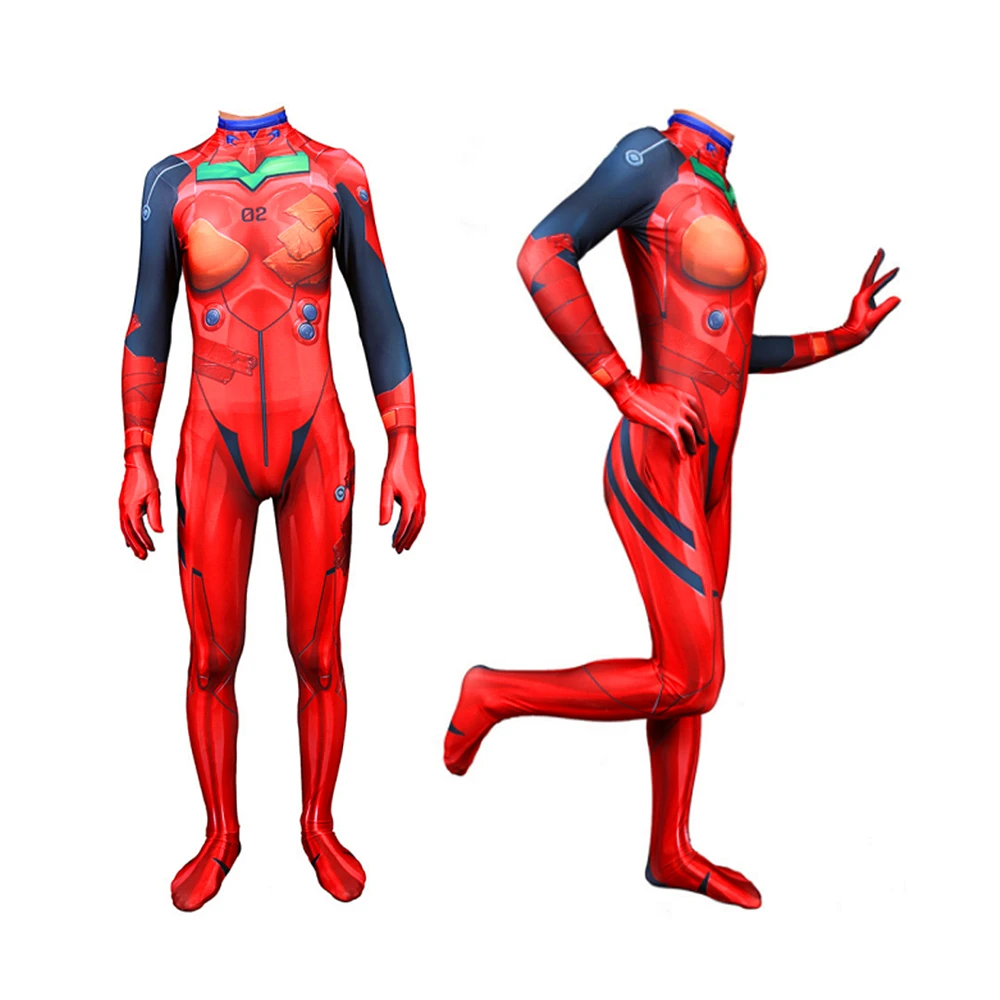 Halloween Costume Darling In The Fraxx Zero Two Cosplay for Kids Women Asuka Langley Shikinami Bodysuit Carnival Dress | Тематическая