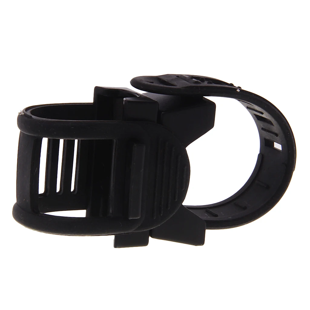 Plastic Rubber Mount Holder Clamp Clip for Bike LED Light Lamp Flashlight Black - Slip Resistance