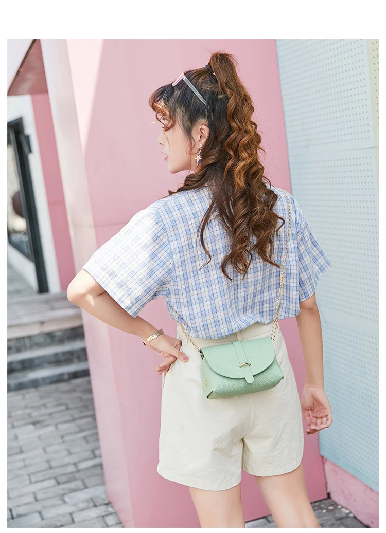 New Women's small Bag Fashion Trend Retro Wide Shoulder Strap Ladies New Style Messenger bags Solid Single Shoulder