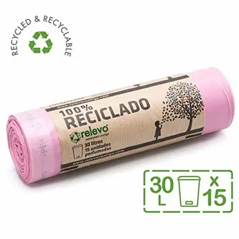 

Relevo Sacchi Spazzatura Profumati 100% riciclati, 30 litri, 15 unità