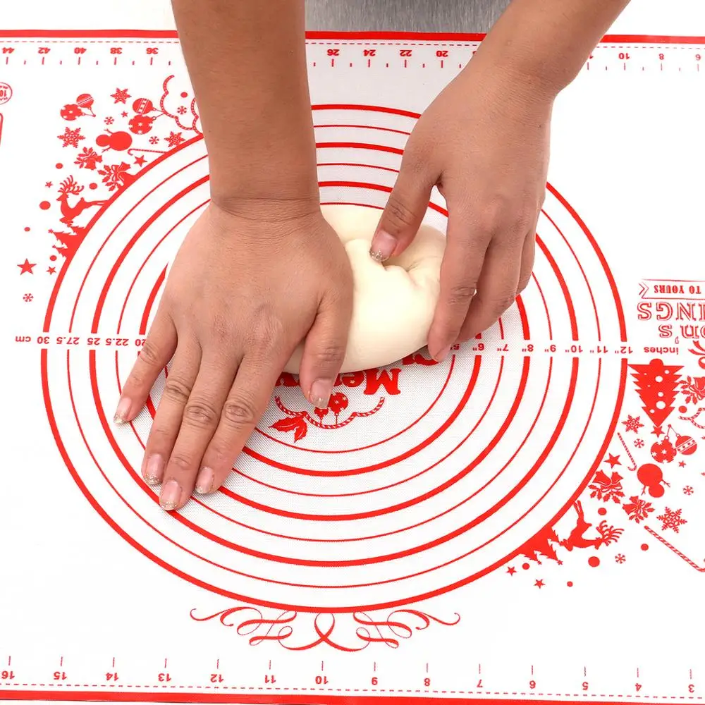 Силиконовый коврик для выпечки коврик для теста антипригарное приспособление для выпечки силиконовый лист посуда для выпечки Кухонные гаджеты Рождественский коврик для выпечки
