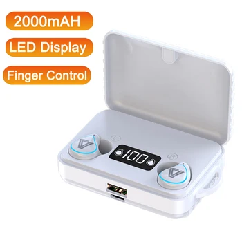 

Bluetooth V5.0 Earphones Wireless With Microphone Sports Waterproof Headsets 2000mAh Charging Box For Android