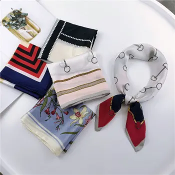 

60*60cm New Fashion Korean Small Square Scarf Women's All-match Decorative Professional Small Neckerchief Thin Scarf Scarf