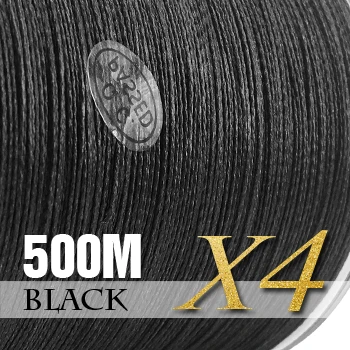 SIECHI Fishing Braid 300M 4 Strands Multifilament Fishing line Carp Fishing 12 15 20 30 38 43 52 62 83lb 500m-Black