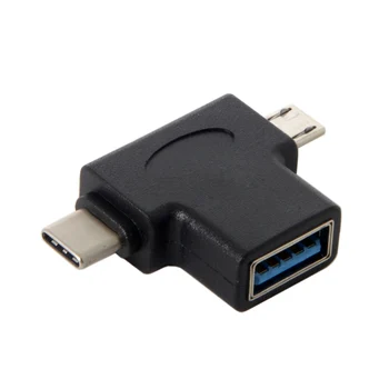 

Jimier USB 3.1 Type-C & Micro USB Combo to USB 2.0 A Female OTG Data Host Adapter Converter for Cell Phone 10PCS