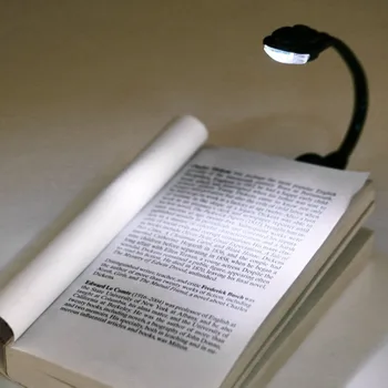 

Mini Flexible Clip-On Bright Book Light Laptop White LED Book Reading Light Lamp Compact Portable Student Dormitory Lights