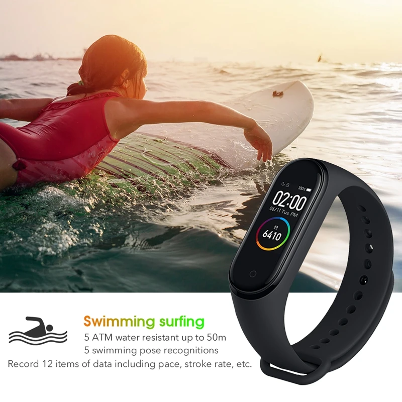 Xiaomi mi смарт-браслет mi Band 4 глобальная версия фитнес-трекер монитор сердечного ритма Bluetooth браслет для плавания mi ng