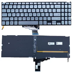 Clavier d'ordinateur portable anglais avec rétro éclairage, couleur argent, pour ASUS VivoBook 15 x515D X515DA X515E X515EA X515EP X515JA 
