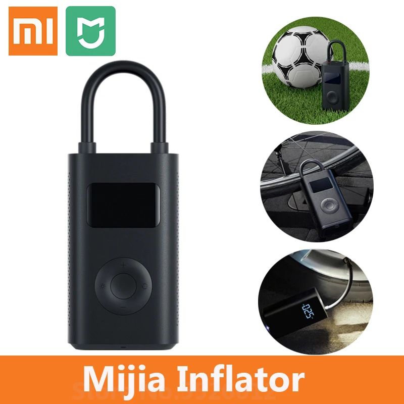  Насос для шин Xiaomi Mijia, портативный насос с цифровым мониторингом, со встроенным аккумулятором, для умного дома и велосипеда 