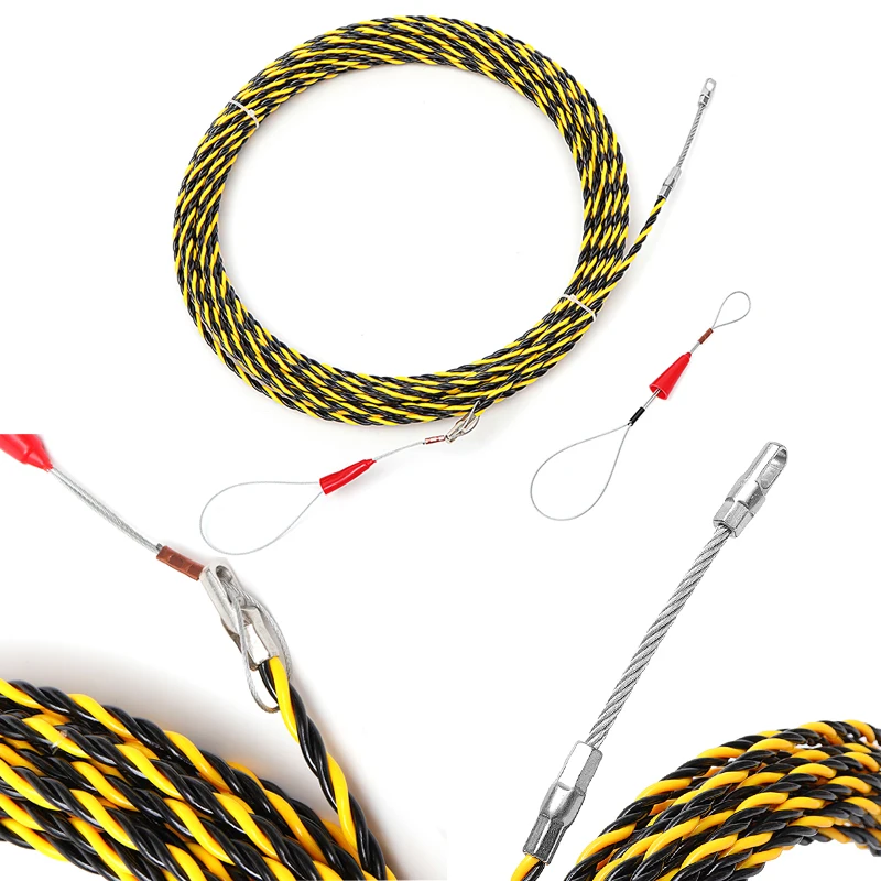 6 мм 5 метров до 50 метров кабель съемник направляющее устройство стекловолокно нейлон электрический кабель толкатели ленты провода нарезания инструмент