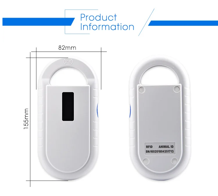 134,2 кГц FDX-B Led животное собака считыватель чипов Pet ID RFID микрочип ручной сканер