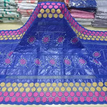 

African Bazin Riche Lace Fabric New Design Embroidered High Quality basin brode With stones Guipure Lace Fabric