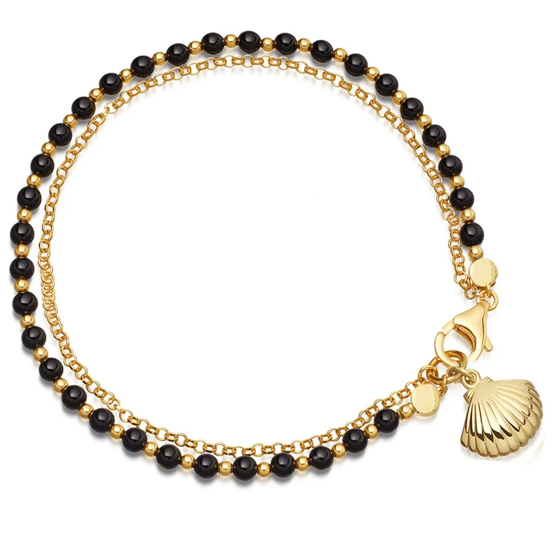Noter Boho милый корпус многослойный браслет из маленьких бусин золотого цвета звено цепи браслет для женщин летние ручной ювелирные изделия женский браслет