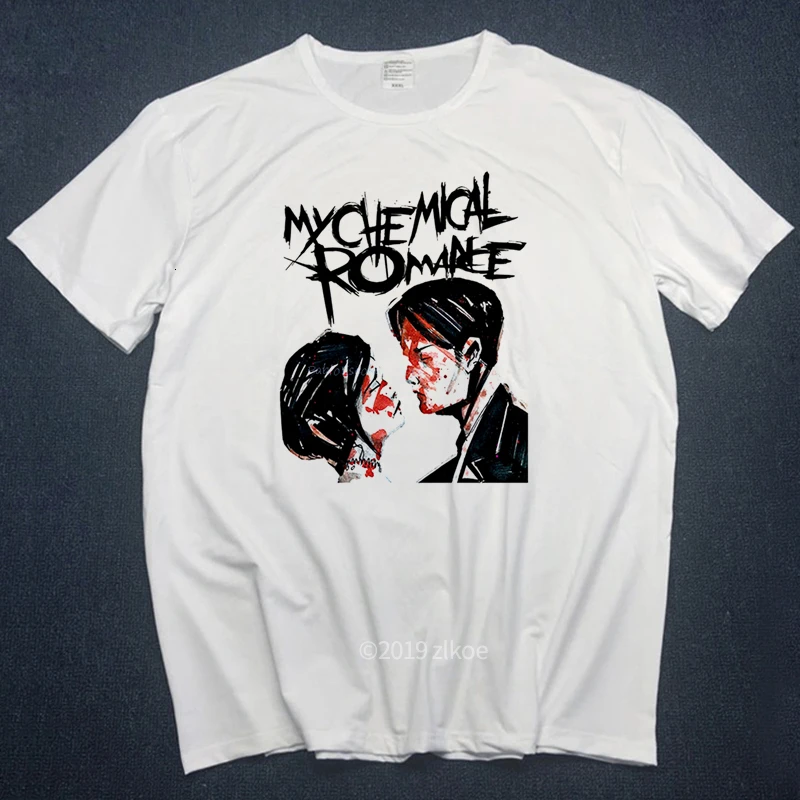Панк рубашка My Chemical Romance футболки мужские топы летние белые топы Мужские Забавные футболки горячая Распродажа хип-хоп Уличная одежда размера плюс
