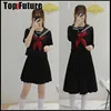 Basic JK uniform dress orthodox black Guanxi Lapel improved white three sailor suit Japanese summer student SCHOOL UNIFORM suit 1