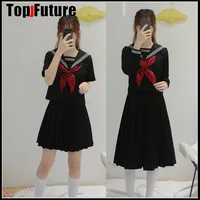 Basic JK uniform dress orthodox black Guanxi Lapel improved white three sailor suit Japanese summer student SCHOOL UNIFORM suit 1