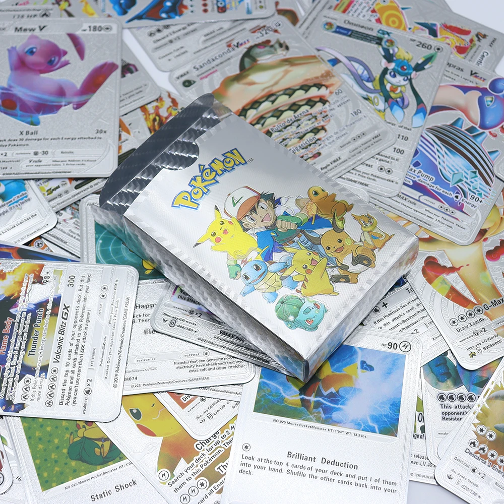Cartas Pokemon, 110 cartas Pokemon: 55 douradas, 55 pretas, cartas