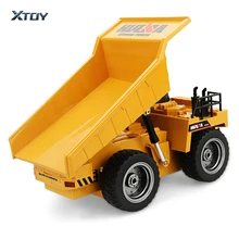 1:18 Huina RC самосвал автомобиль игрушки 6CH 2,4G автомобиль с дистанционным управлением RTR из металлического сплава с зарядкой строительный инженерный автомобиль