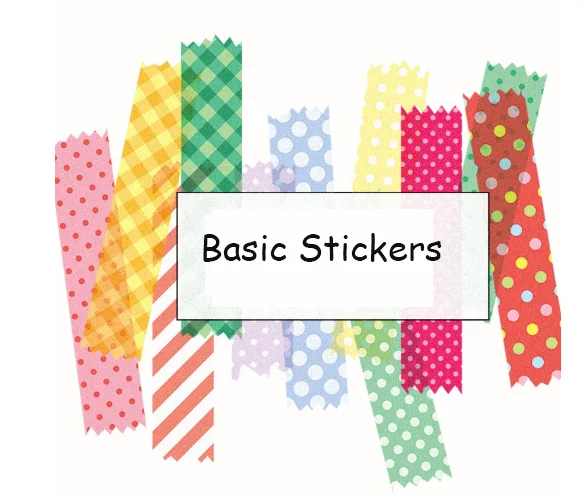 

Japanese Basic Stickers Bottoming Collage Junk Journal Planner Stickers Scrapbooking Vintage Decorative Stickers DIY Craft