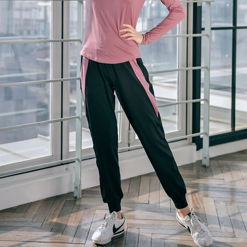 

Sweatpants Women Summer 2020 Classic Side Striped Patchwork Joggers Elastic High Waist Ladies Sweat Pants Baggy Womens Bottoms