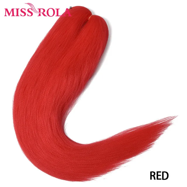 Miss Rola Synthetic 28Inch 100G NEW COLORS Hair Extension Yaki Straight Jumbo Braiding Hair Pre-Stretched Braid Kanekalon Hair 28INCH 100G