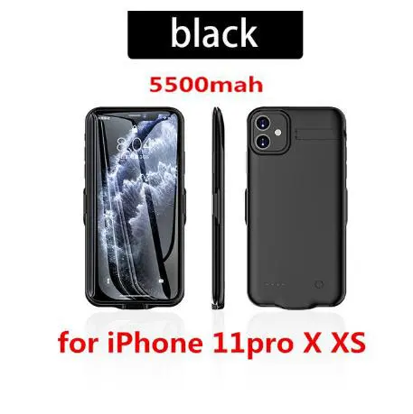 5500/6000 мАч чехол для зарядного устройства для iPhone 11 X XR XS Max внешний аккумулятор чехол для зарядки для iPhone 11 Pro Max чехол для аккумулятора - Цвет: for 11pro X XS