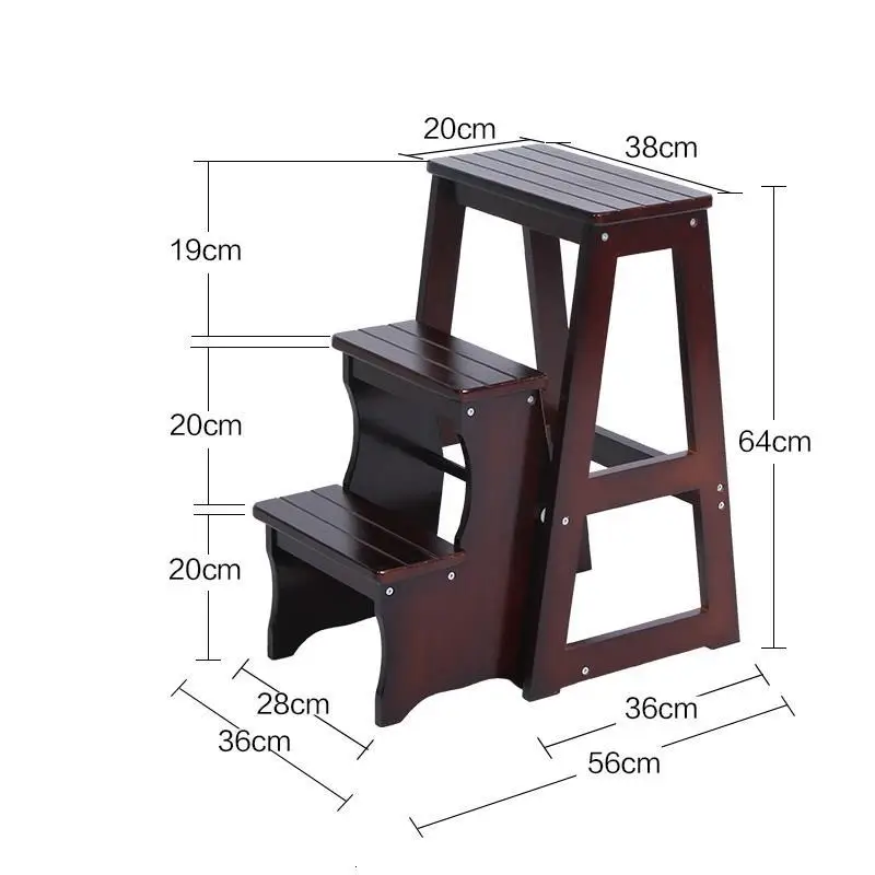 MODEL S Детский табурет для ванной комнаты Sgabelli Cucina Scaletta Legno Merdiven Stepladder Chair Escabeau - Цвет: MODEL S