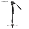 Andoer 173cm/68inch Photography Monopod Stand Aluminum Alloy 6kg Load 3-Leg Tripod Base Pan Tilt Head for DSLR Camera Camcorder ► Photo 1/6