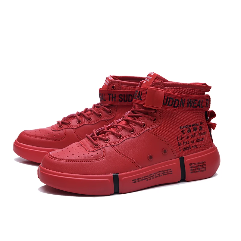 Брендовые Ретро баскетбольные кроссовки для мужчин и женщин с высоким берцем, спортивные мужские кроссовки, удобные дышащие кроссовки 39-45 - Цвет: Красный