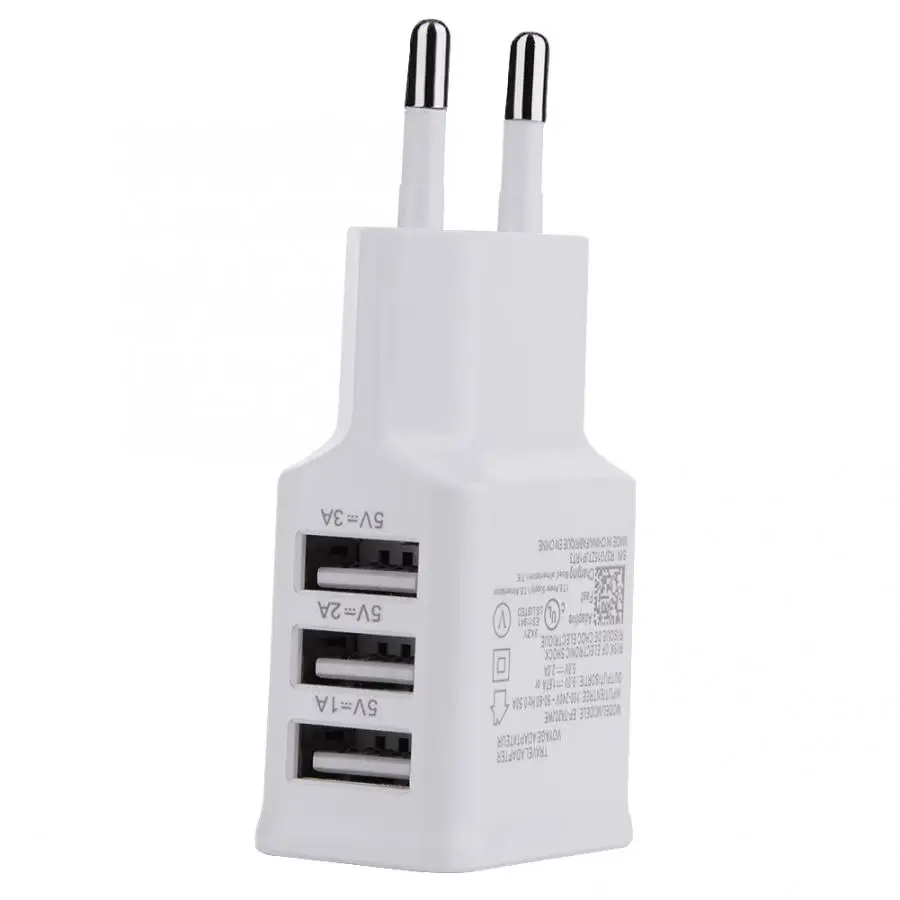 Автомобильное зарядное устройство 100 220 В с 3 портами Micro usb универсальное