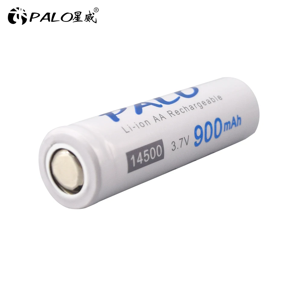 PALO 2-16 pcs 3,7 V AA 14500 аккумуляторная батарея 2A 900mAh литий-ионные литиевые батареи для светодиодного фонарика мышь Налобные фонари