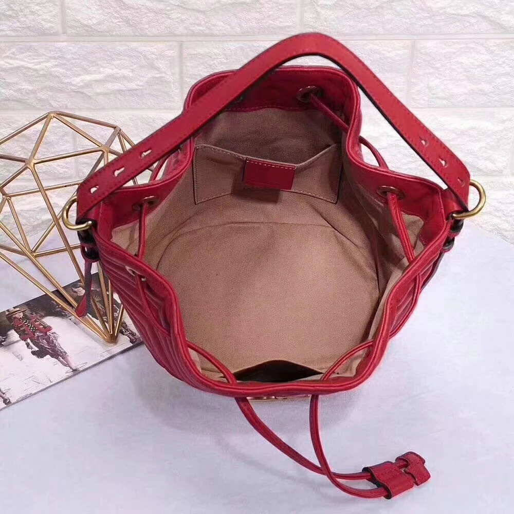 

Luxury handbags women bags designer Bucket bags for women 2019 Grain leather single totes String soft ladies bags