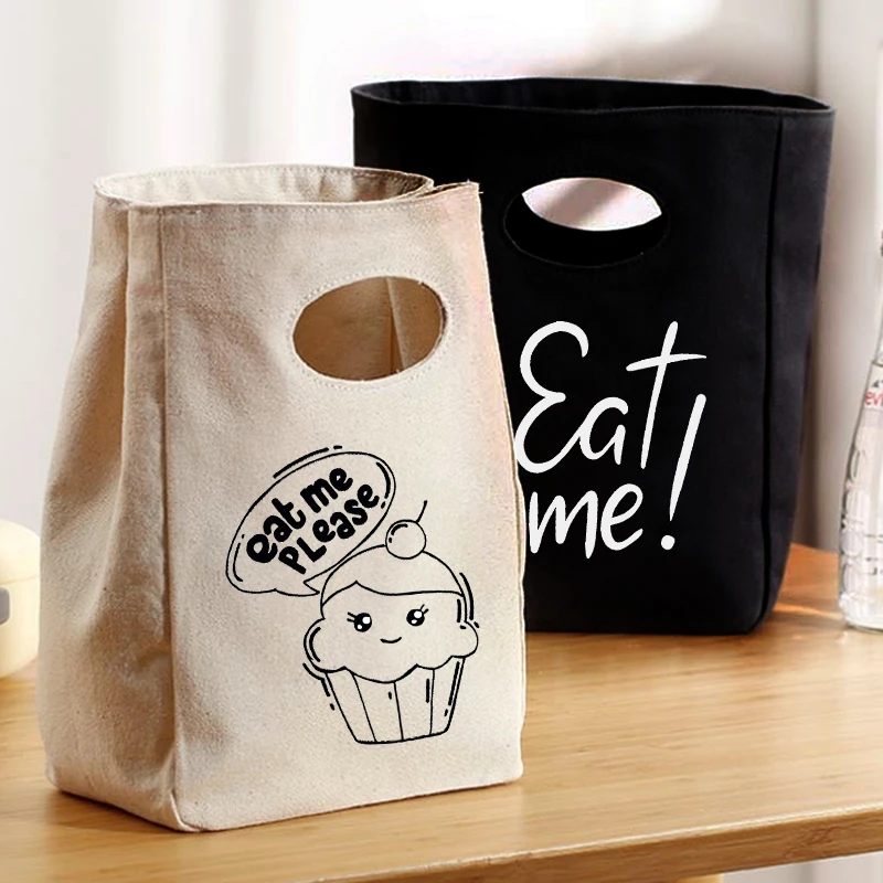 Dader Interactie Komkommer Eet Me Grappige Grafische Afdrukken Draagbare Lunch Tas Nieuwe Thermische  Geïsoleerde Box Bakken Cooler Bento Pouch Diner School Voedsel Opslag tassen|Lunchtassen|  - AliExpress