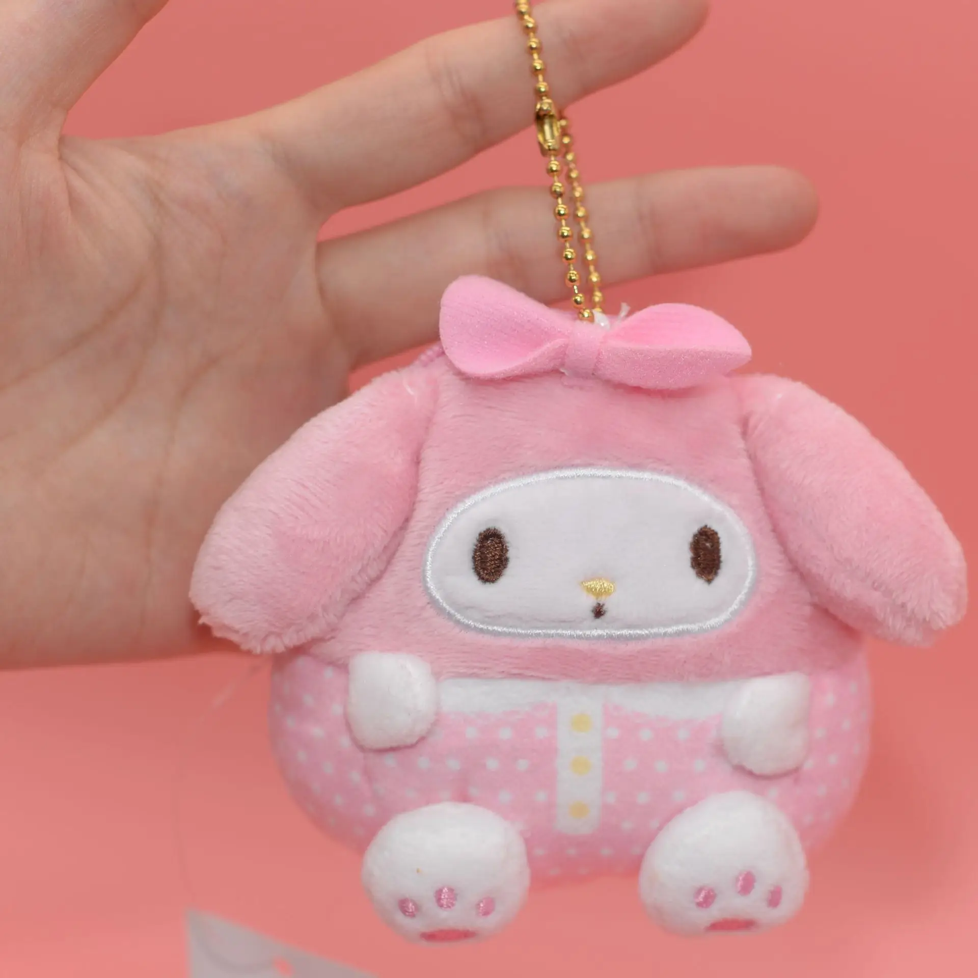 1pcs 9cm Sanrio Cute Anime Cartoon Plush Toys My Melody Animal Crossing Dolls Soft Kity Cat Coin Pure Pendant for Girls Gifts