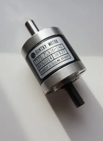 36mm Dual Axis Planet Gear Speed up or Speed Reducer Gearbox 1:3.71 Double Shaft PLS36 PLZ36