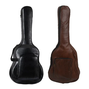 

2x 40 Inch 41 Inch PU Guitar Backpack Thickened Padded Guitar Carrying Case Gig Bag for 40 / 41 Inch Black & Brown