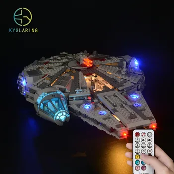 

Kyglaring Led Light Ki For lego 75105 The Force Awakens Millennium Falcon Blocks (only light included)