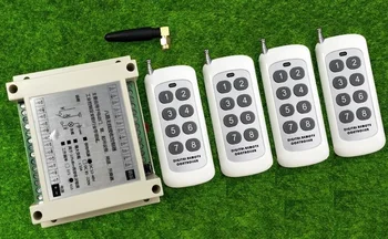 

DC 12V 24V 36V 48V 8 Channel 8 CH 10A Relay RF Wireless Remote Control Lighting Switch With White Remote Control