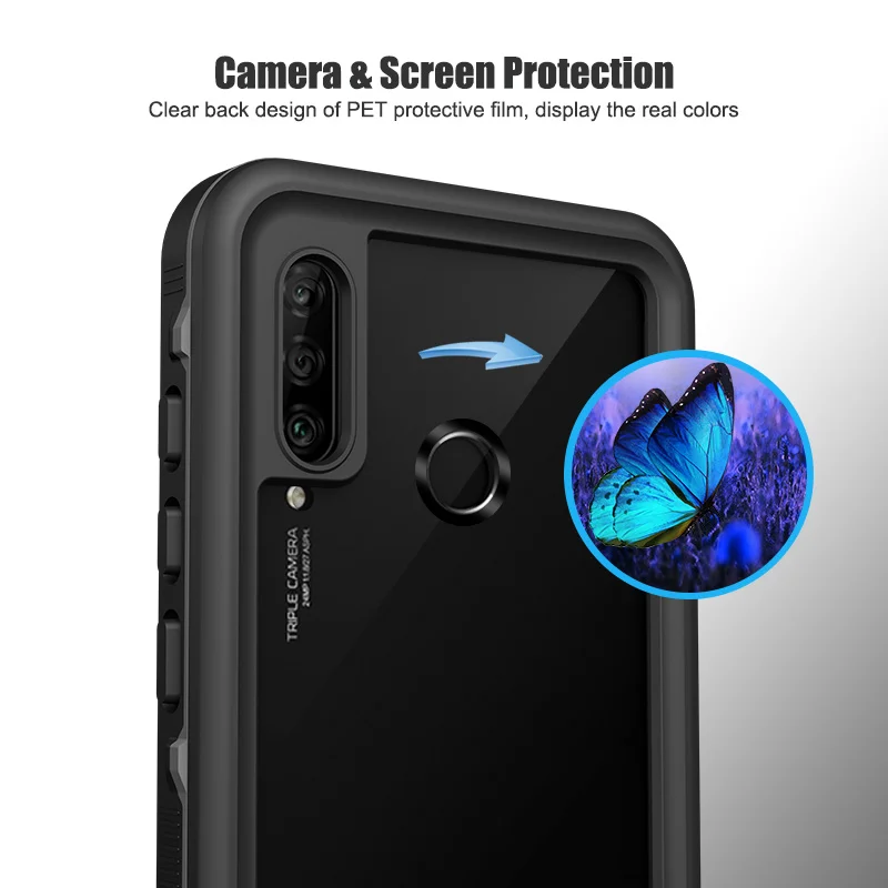 Водонепроницаемый силиконовый чехол для Huawei P40 Pro Lite водонепроницаемый IP68