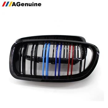 

Glossy Black M Style Color Double Line Slats Car Front Bumper Radiator Mesh Grille Auto Front Grills for BMW 5 series F10 F18
