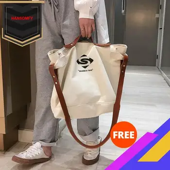 

2020 New Style Canvas Bag WOMEN'S Bag Versitile Fashion INS Shoulder Large Capacity Bag Shoulder Portable Bag crossbody bags